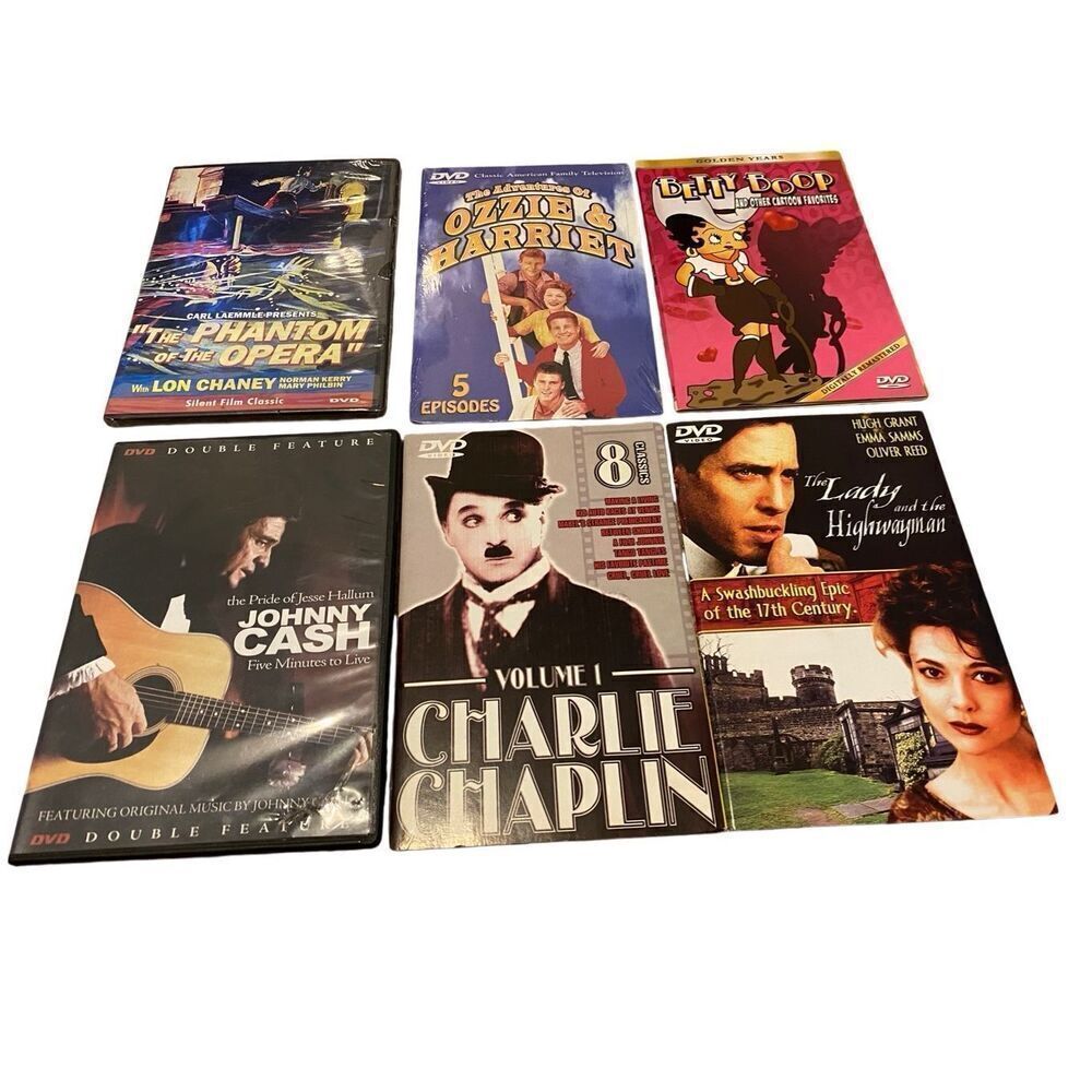 Lot Of 6 Vintage Dvd Movies Johnny Cash Betty Boop Entertainment